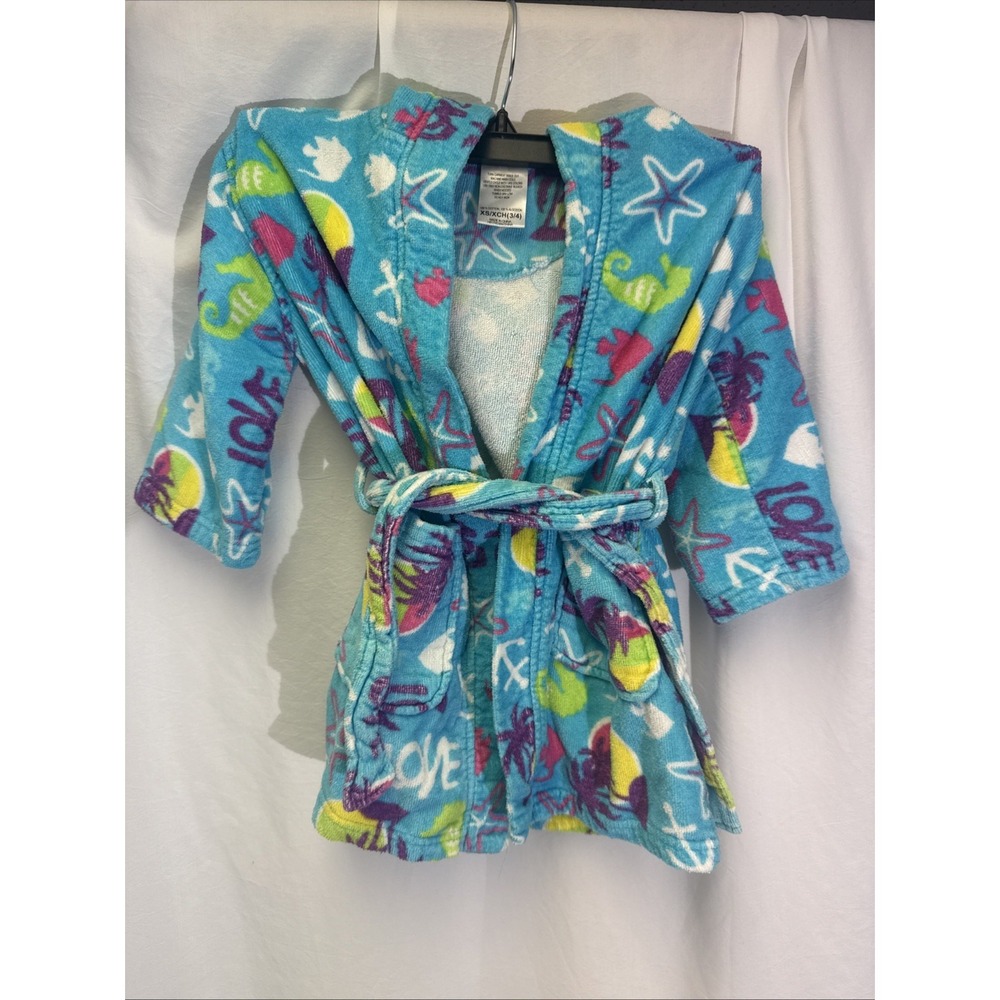 St Eve Girls Swim Cover Size XS 3/4 - Beachwear- Hooded- Vacation- Tropical